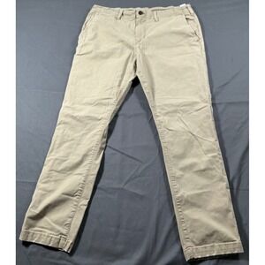 American Eagle Mens Slim Straight Chino Pants Khaki Tan 36x32